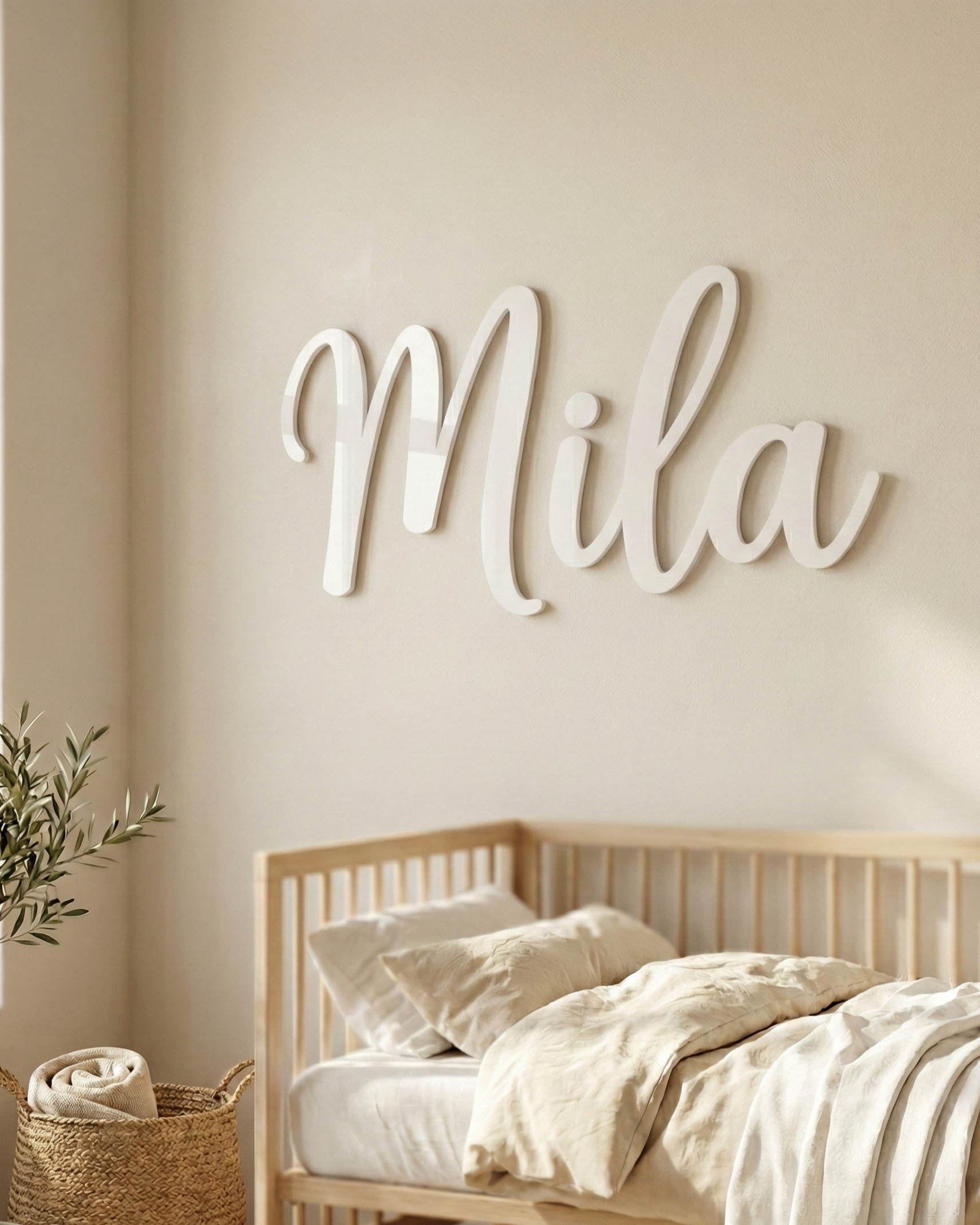 Kinderzimmer-Namensschild — Holz & Acryl