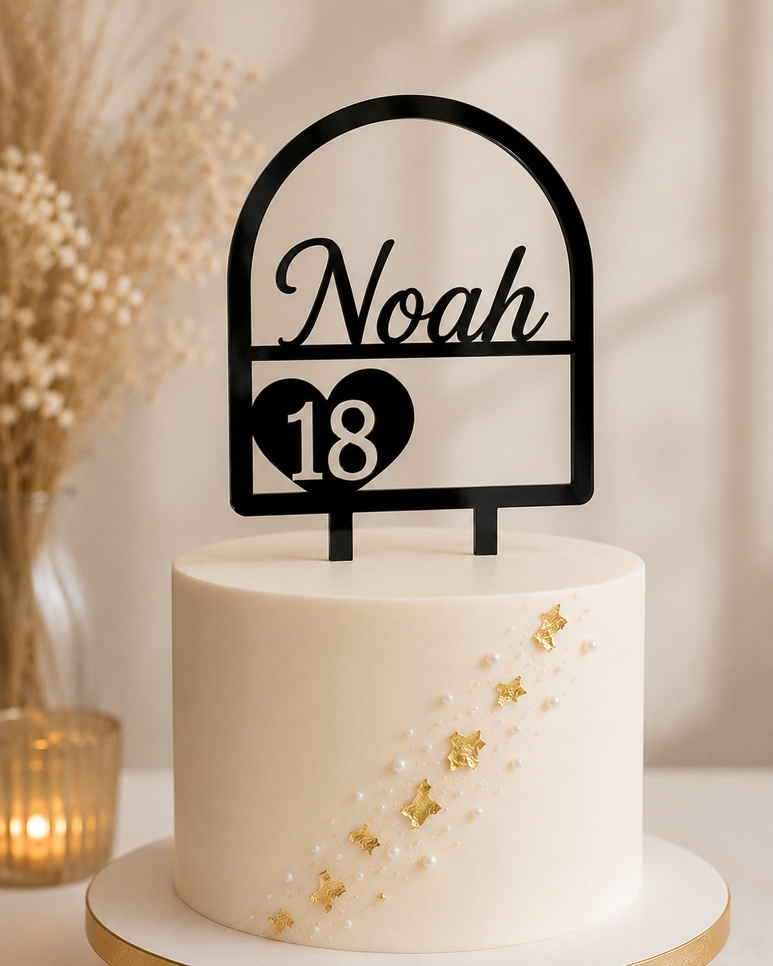 Cake topper personnalisé — Prénom & Âge