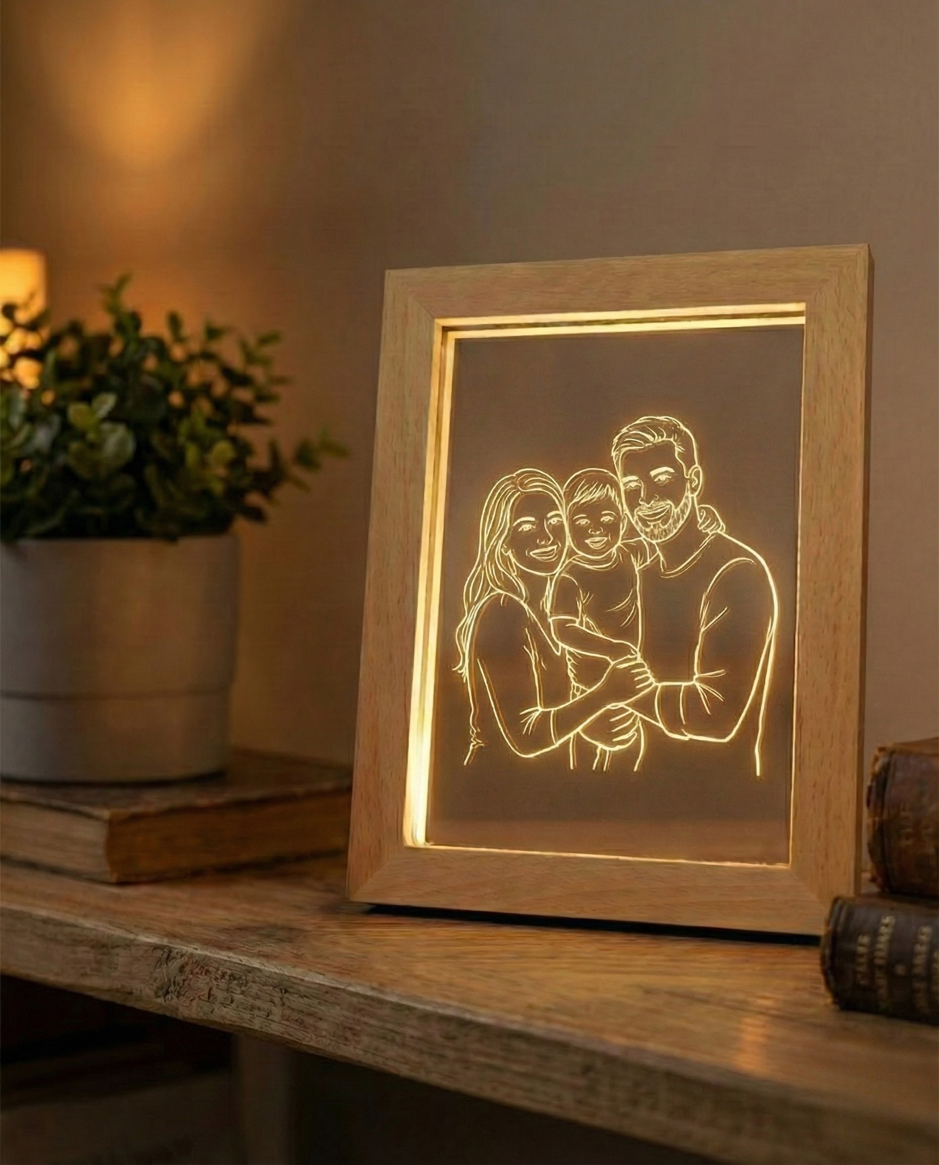 StoryFrame™ — Framed Line Art Lamp