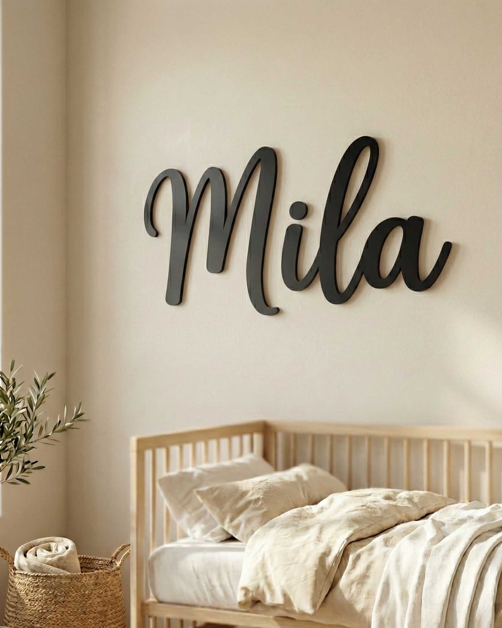Nursery Name Sign — Wood & Acrylic