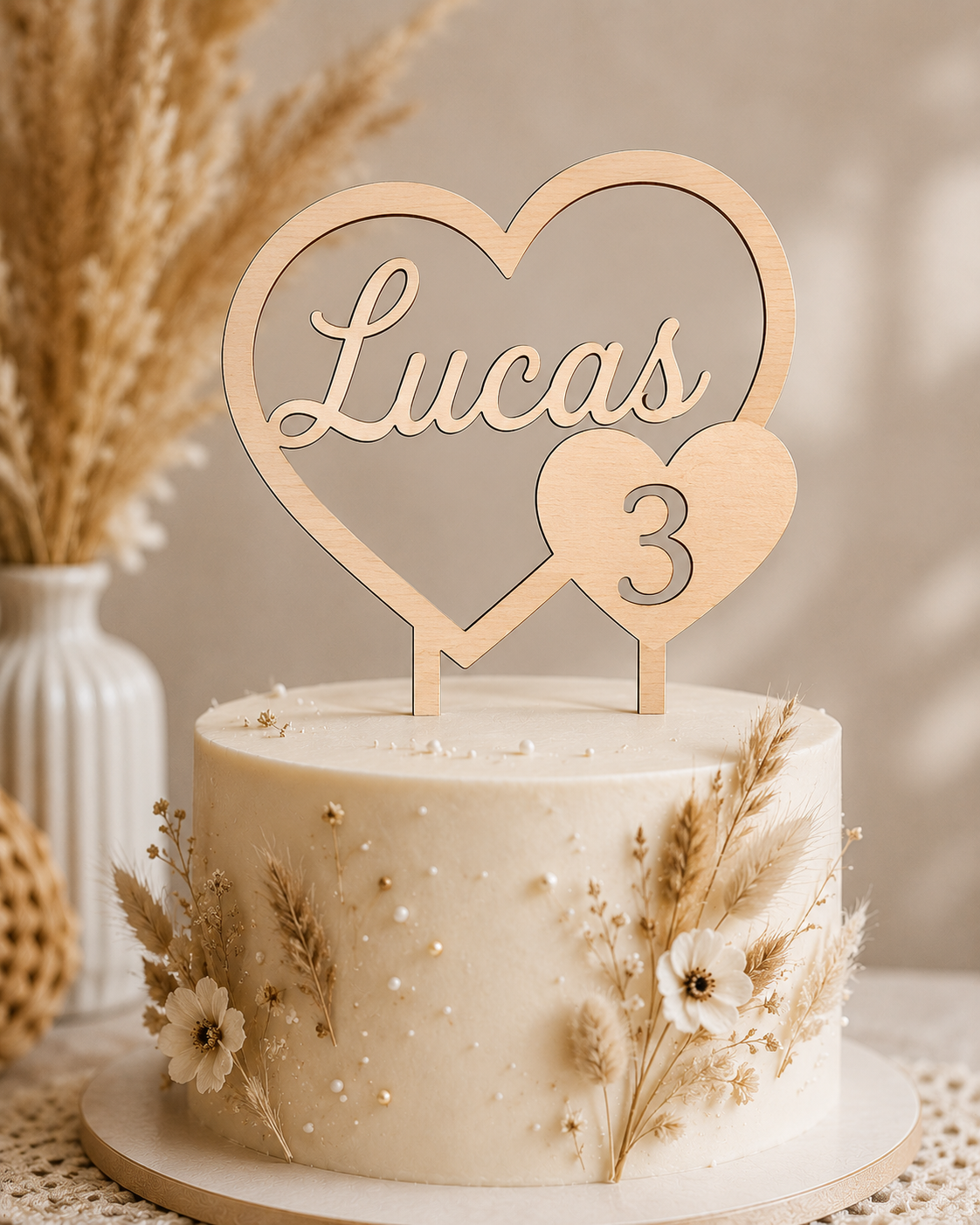 Cake topper personnalisé — Prénom & Âge