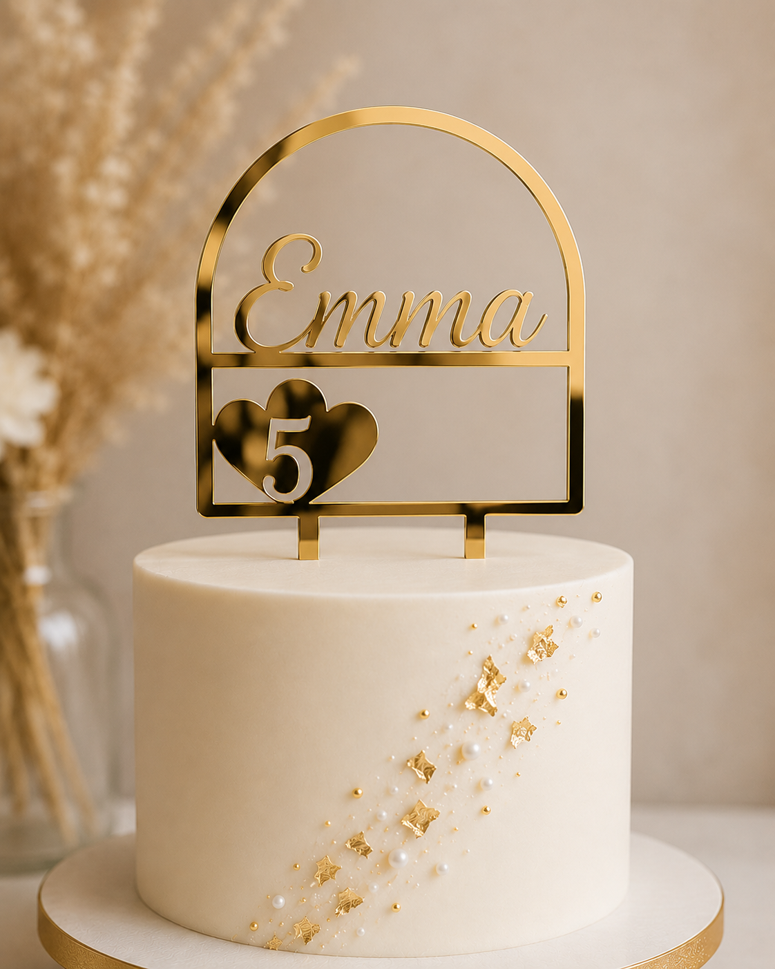 Cake topper personnalisé — Prénom & Âge